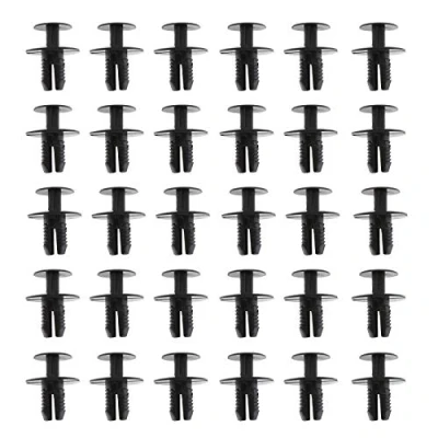 Image of OTOTEC 30Pcs 51471911992 Car Trim Clips Bumper Wheel Arch Linings Splashguard Push in Rivets Fasteners Black Plastic 51470146782