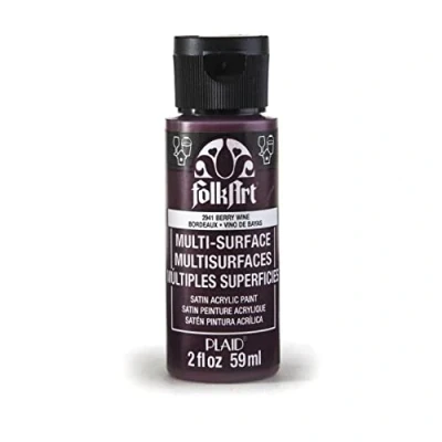 Image of FolkArt Multi Surface Satin Acrylic Paint, Berry Wine, Small