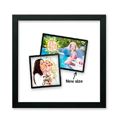 Image of Modern Black Photo Frame Picture Poster Frames Real Wood 100cm x 25cm Acrylic Glass