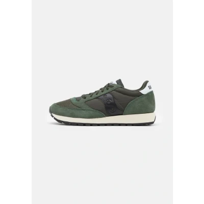 Image of Saucony Mens Jazz Original Vintage Sneaker, Drk Grn Blk, 11 UK
