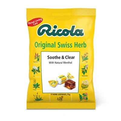 Image of Ricola Soothe&amp; Clear Original Herb 75g (Pack of 12)