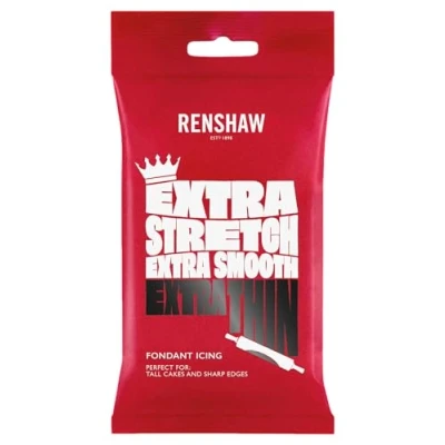 Image of Renshaw Extra Stretch, Smooth, Thin Fondant Icing Black, 1 kg (Pack of 1)