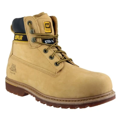Image of Caterpillar Men&#039;s Holton Sb E Fo Hro Src Ankle Boots, Honey Reset, 11 UK