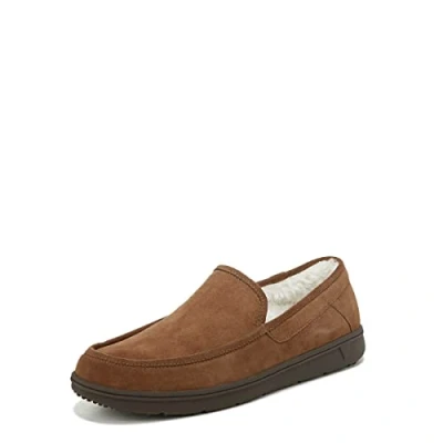 Image of Vionic Men&#039;s Gustavo Slipper, Toffee Brown Suede, 7.5 UK