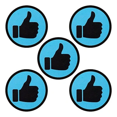Image of 5 Thumbs Up Magnets 2 Inch Like Fridge Office Whiteboard for Magnetic Board, Whiteboard.