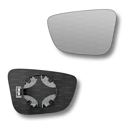Image of Less4spares Replacement Wing Mirror Glass Left Compatible with BMW 5 Series 2017 2022 CLIP ON Passnager Near Side N/S Heated Convex