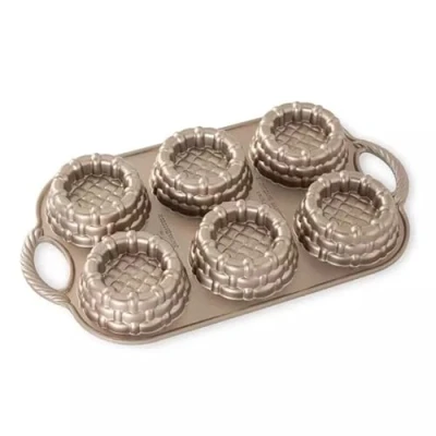 Image of Nordic Ware 3D baking mould &quot;mini cake bases&quot;, aluminium