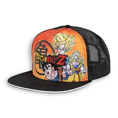 Image of Bioworld Dragon Ball Z Goku Super Saiyan Trucker Youth Cap Black