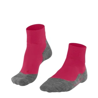 Image of FALKE Women&#039;s TK5 Wander Short W SSO Wool Thin Anti Blister 1 Pair Hiking Socks, Red (Rose 8564), 4 5