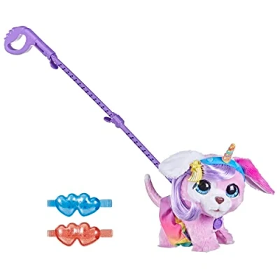 Image of FurReal Hasbro Glamalots Interactive Pet Toy, 7 Accessories, Ages 4 and Up, Multicoloured (F1544)