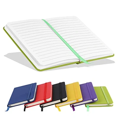 Image of A6 Notebooks, Pocket Notebook Note Pads Small Notebooks Hardback Notepad Journal 160 Pages Green