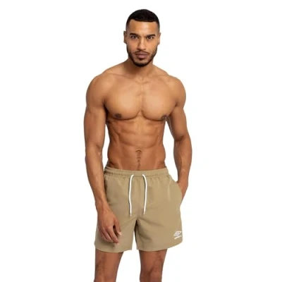 Image of Umbro Mens Taped Swim Shorts (M) (Khaki)