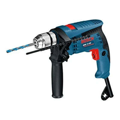 Image of Bosch Professional Corded Impact Drill GSB 13 RE (240V, 600W, incl. Depth stop 210 mm, Keyless chuck in cardboard box)