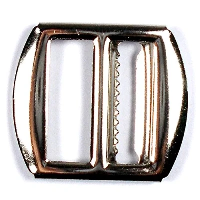 Image of Metal Waistcoat Vest Buckle Slider Fastener Silver Colour 3cm x 2.7cm Pack of 1