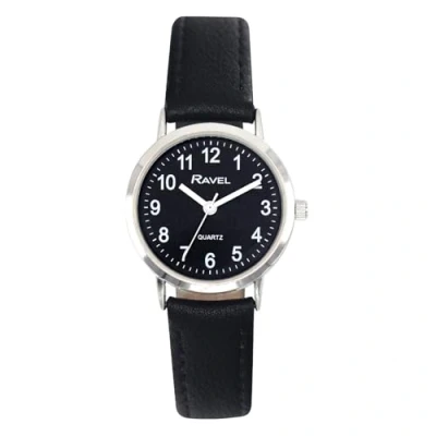 Image of Ravel Unisex Classic Everyday Watch with Modern Numbers Analogue Quartz R0129.23.1 Black/Silver Tone/Black Dial