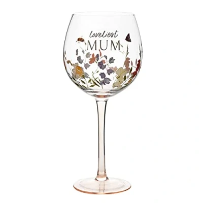 Image of Widdop The Cottage Garden Floral Gin Glass Loveliest Mum