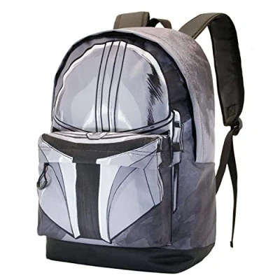 Image of Star Wars The Mandalorian Helmet FAN HS Backpack, Grey