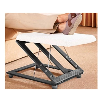 Image of FiNeWaY Tri Relax Adjustable Wooden Footrest, White