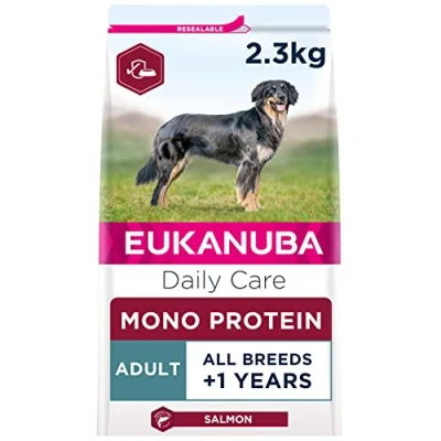 Image of Eukanuba Mono Protein Hypoallergenic Complete Dry Dog Food for Adult Dogs with Salmon 2.3 kg