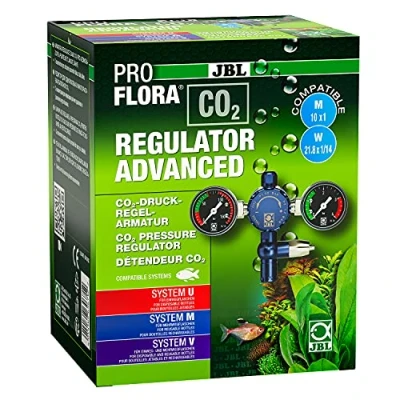 Image of JBL PROFLORA CO2 REGULATOR ADVANCED, pressure control valve for fertilization systems, with 2 gauges