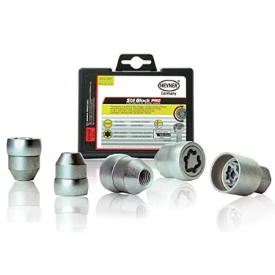 Image of Fits Hyundai Tucson 2020 Onwards Heyner Germany Locking Wheel Nuts Set 4 Car Security Locks Anti theft 171/5 M12x1.5