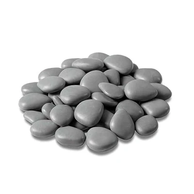 Image of Kalapanta Recycled Plastic Decorative pebbles for Pots, Painting, Aquariums, House, Garden (Size S, Ø 2 5 cm, about 75 pieces, Grey)