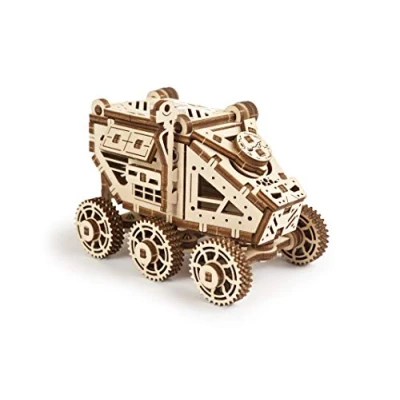 Image of UGears 3D Puzzle for Kids and Adults Small Motor Vehicle Mechanical Model Kit Wooden Kits to Build Easy Self Assembling Gorgeous Gift Boys Girls (Mars Buggy)