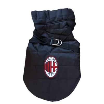 Image of AC Milan, Coat for Dogs and Cats, Unisex, Adult, Black, XS