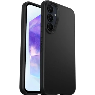 Image of Otterbox React Plastic Back Cover Black Samsung Galaxy A55 5G