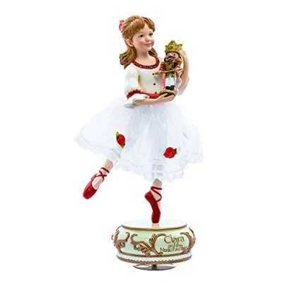 Image of Kurt Adler 11.5 Inch Musical Clara Tablepiece, White