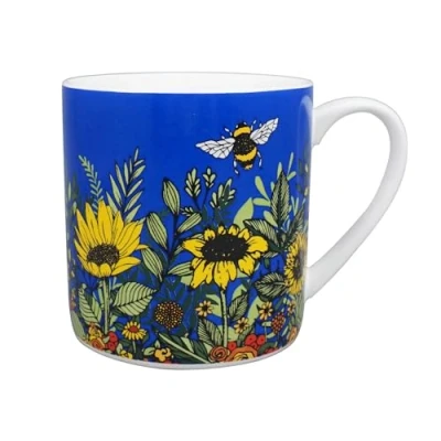Image of Half Moon Bay Wildflowers Grow by Natasha Kirby Multicolor 10.5 Ounce (310ml) Ceramic Stoneware Hot/Cold Drinking Mug