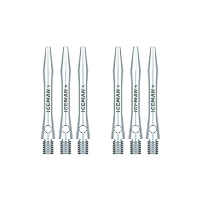 Image of RED DRAGON Gerwyn Price Iceman Logo Plain Aluminium Short Dart stems (Shafts) 3 sets per pack (9 in total)
