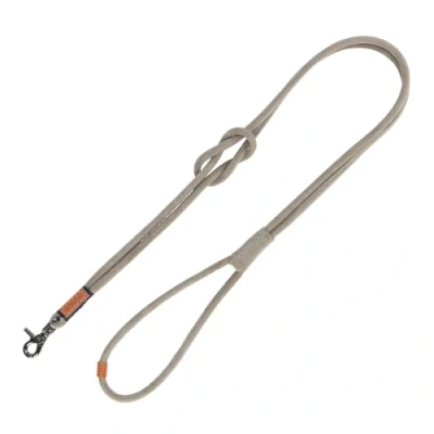 Image of TRIXIE BE Nordic Leather Dog Lead XS L, 1.20 m Diameter 8 mm in Grey for Dogs with Charm Very Small to Large 17460
