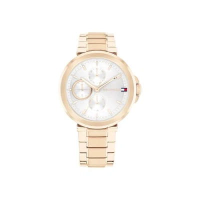 Image of Tommy Hilfiger Analogue Multifunction Quartz Watch for Women with Carnation Gold Colored Stainless Steel Bracelet 1782756