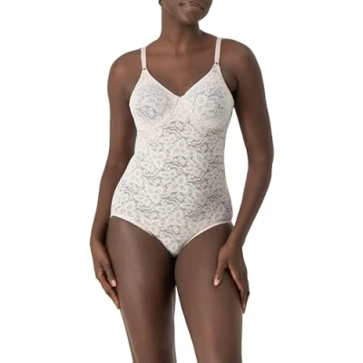 Image of Bali Women&#039;s Shapewear Lace &#039;N Smooth Body Briefer, Rosewood, 38C
