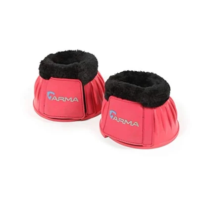 Image of Shires OverReach Boots Fur Trim Pink Full