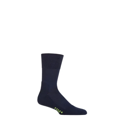 Image of Mens and Women&#039;s 1 Pair Falke Sport Spirit Run Crew Socks Marine 15 16