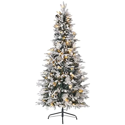 Image of WeRChristmas Christmas Tree, Frosted, 6 ft