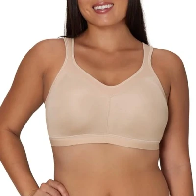 Image of Playtex Women&#039;s 18 Hour Active Breathable Comfort Wireless Bra, Full Coverage Smoothing Support, Nude, 42C