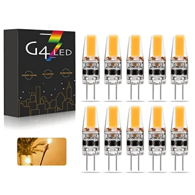 Image of G4 LED Light Bulbs, AC/DC 12 24V 3W Dimmable Lamp Warm White 3000K 270LM, Replacement for 20W 30W Halogen No Flickering, 10pcs