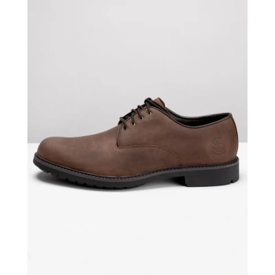 Image of Timberland Earthkeepers Stormbuck Plain Toe Mens Oxford Dark Brown Size UK 10
