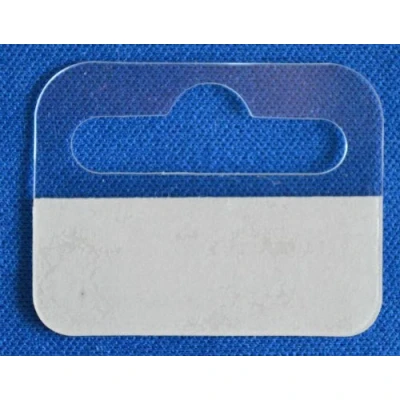 Image of 500 Sticky Euro Hook Slot Hang Hanging Retail Tabs 41mm x 32mm with Strong Adhesive