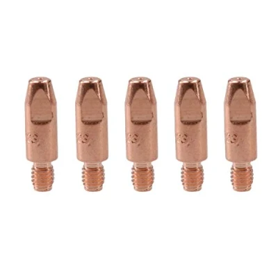 Image of 0.6mm Mig Welding Welder Round Contact Tips for MB25 MB36 Euro Torches 5pk