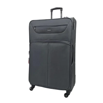 Image of Lightweight Grey Medium Check in Suitcase 65x 44 x 25 cm Soft Shell Luggage