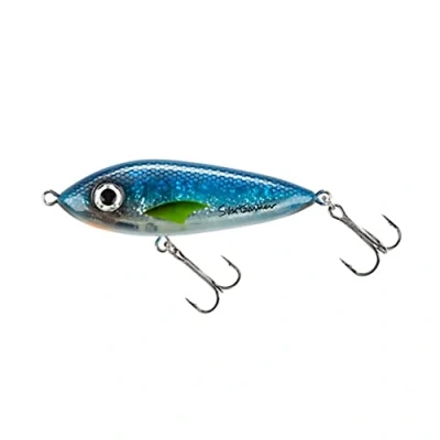 Image of Abu Garcia Svartzonker McSnack, Fishing Hook, Hard Lures, Predator Fishing, Jerkbait Pike Lure,Unisex, Blue Silver, 22g 90mm