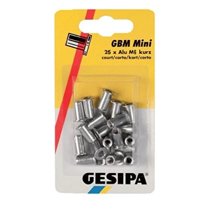 Image of Gesipa 1464839&quot; Polygrip Blind Rivet Nuts, Silver, M6x9x18mm, Set of 25 Pieces