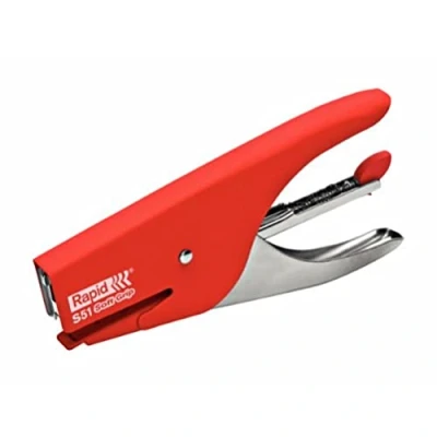 Image of Rapid Supreme S51 Stapling Pliers, 15 Sheet Capacity, Uses No. 21 Staples, Soft Grip, Metal and Rubber, Purple, 10538741