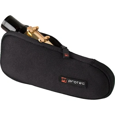 Image of Baritone Saxophone Neoprene Mouthpiece Pouch with Zipper Closure Black, Model N277