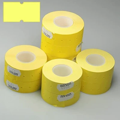 Image of Gato CT1 22mm x 12mm Price Gun Labels Yellow 10 Rolls 10,000