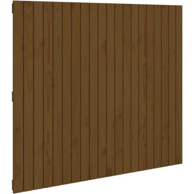 Image of vidaXL Wall Headboard Honey Brown 127.5x3x110 cm Solid Wood Pine